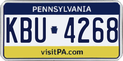 PA license plate KBU4268