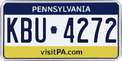 PA license plate KBU4272