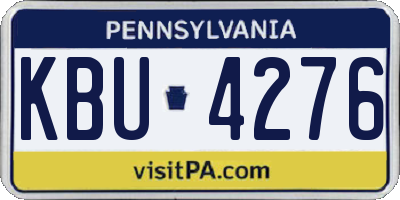 PA license plate KBU4276