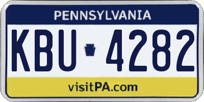 PA license plate KBU4282