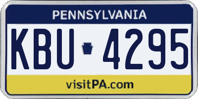 PA license plate KBU4295