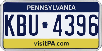 PA license plate KBU4396