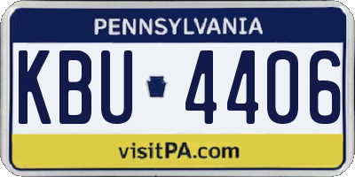 PA license plate KBU4406