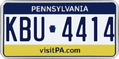PA license plate KBU4414