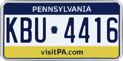 PA license plate KBU4416