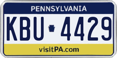 PA license plate KBU4429