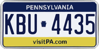 PA license plate KBU4435