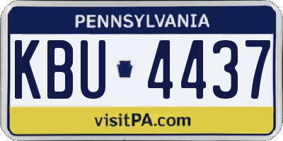 PA license plate KBU4437