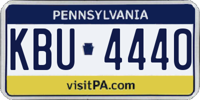PA license plate KBU4440