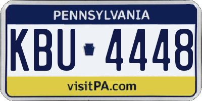 PA license plate KBU4448
