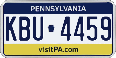 PA license plate KBU4459