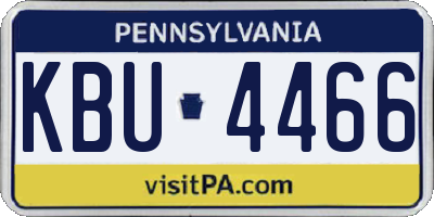 PA license plate KBU4466