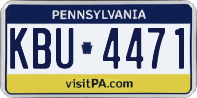 PA license plate KBU4471