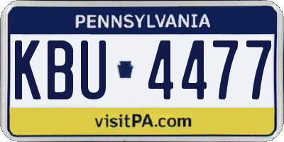 PA license plate KBU4477