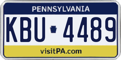 PA license plate KBU4489