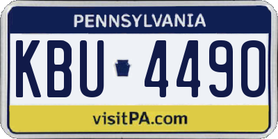 PA license plate KBU4490