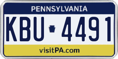 PA license plate KBU4491