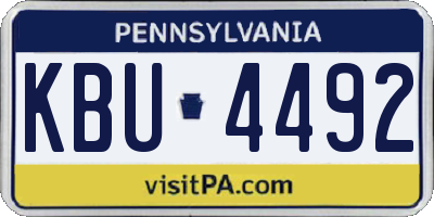 PA license plate KBU4492