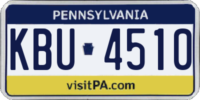 PA license plate KBU4510