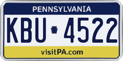 PA license plate KBU4522