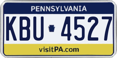 PA license plate KBU4527
