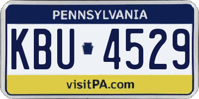 PA license plate KBU4529