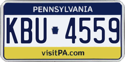 PA license plate KBU4559