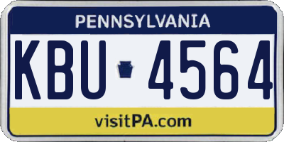 PA license plate KBU4564