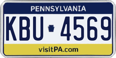 PA license plate KBU4569