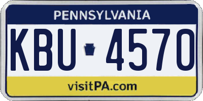 PA license plate KBU4570