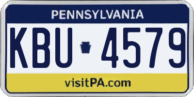 PA license plate KBU4579