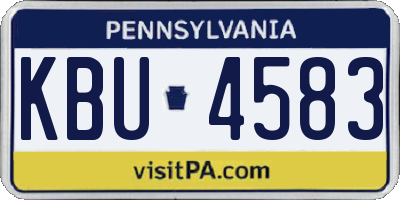 PA license plate KBU4583