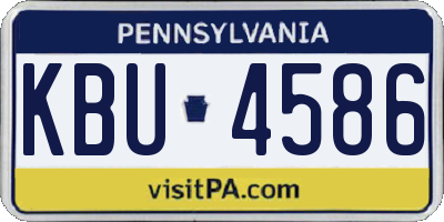 PA license plate KBU4586