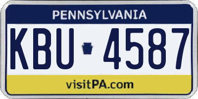 PA license plate KBU4587