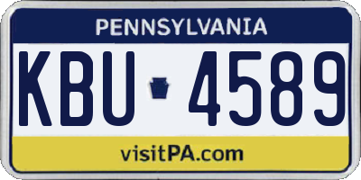 PA license plate KBU4589