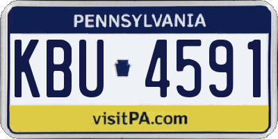 PA license plate KBU4591