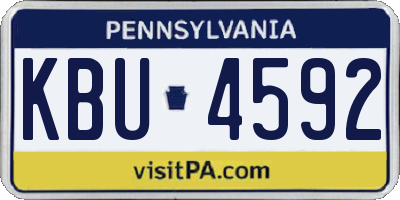 PA license plate KBU4592