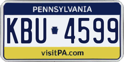 PA license plate KBU4599
