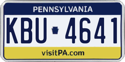 PA license plate KBU4641