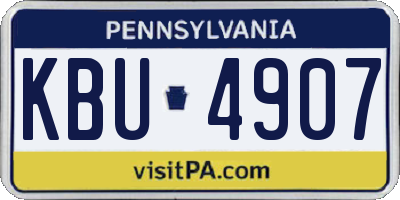 PA license plate KBU4907