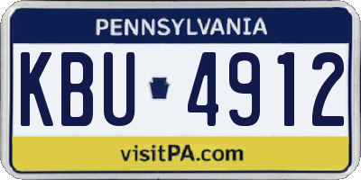 PA license plate KBU4912