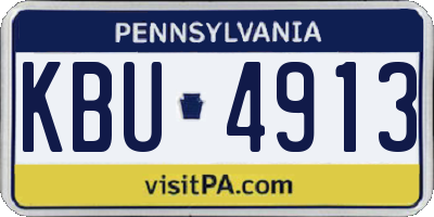 PA license plate KBU4913