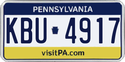 PA license plate KBU4917