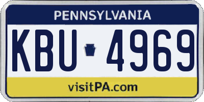 PA license plate KBU4969