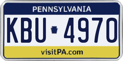 PA license plate KBU4970
