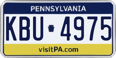 PA license plate KBU4975