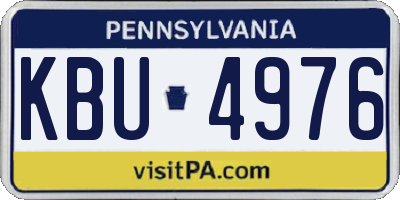 PA license plate KBU4976