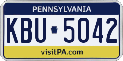 PA license plate KBU5042
