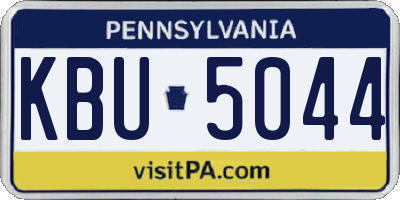 PA license plate KBU5044