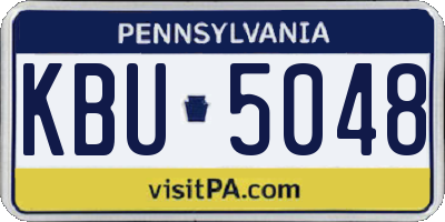 PA license plate KBU5048
